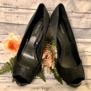 White House Black Market Satin Heels
